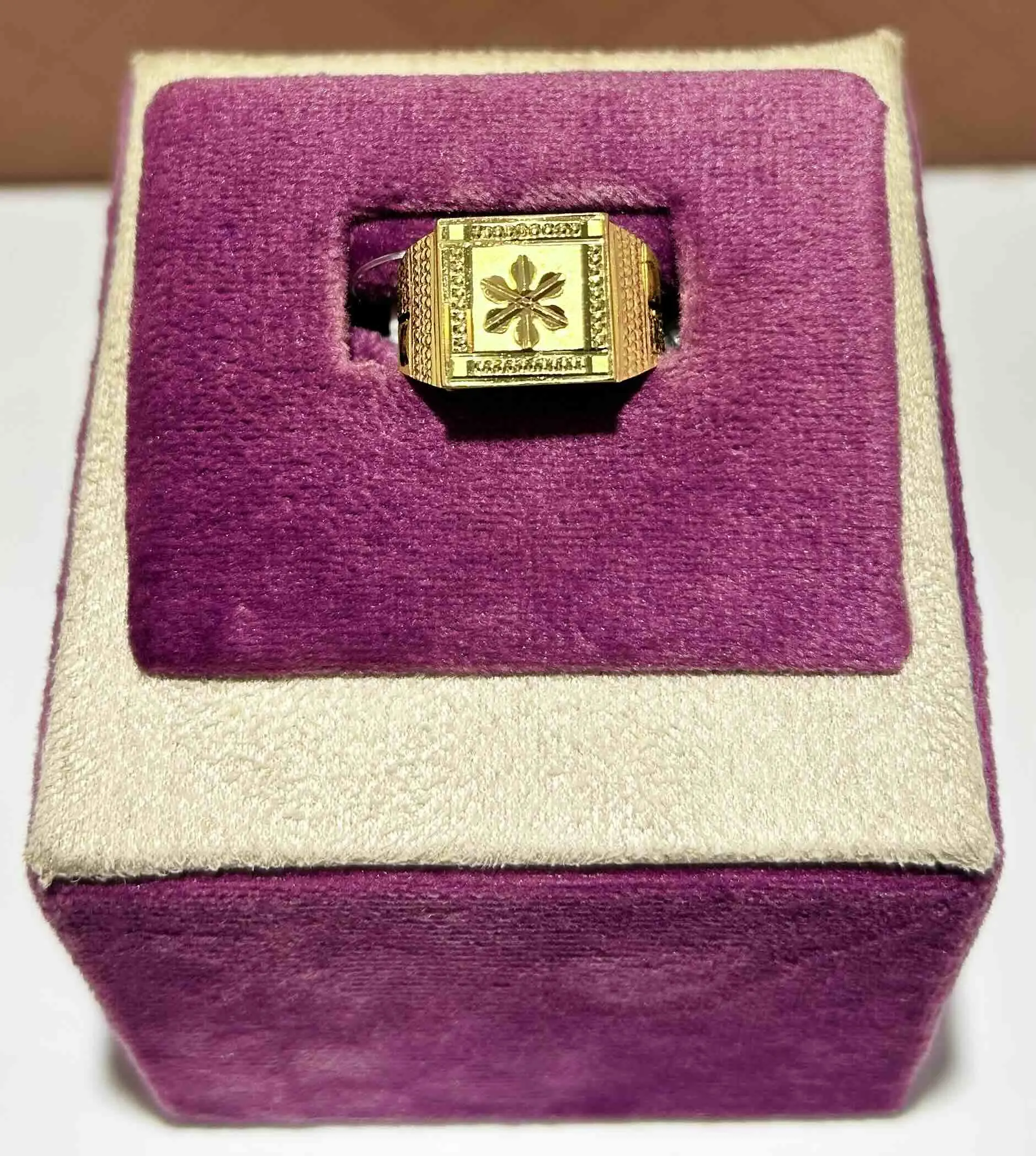 3/246 Signature Floral Gold Men's Ring