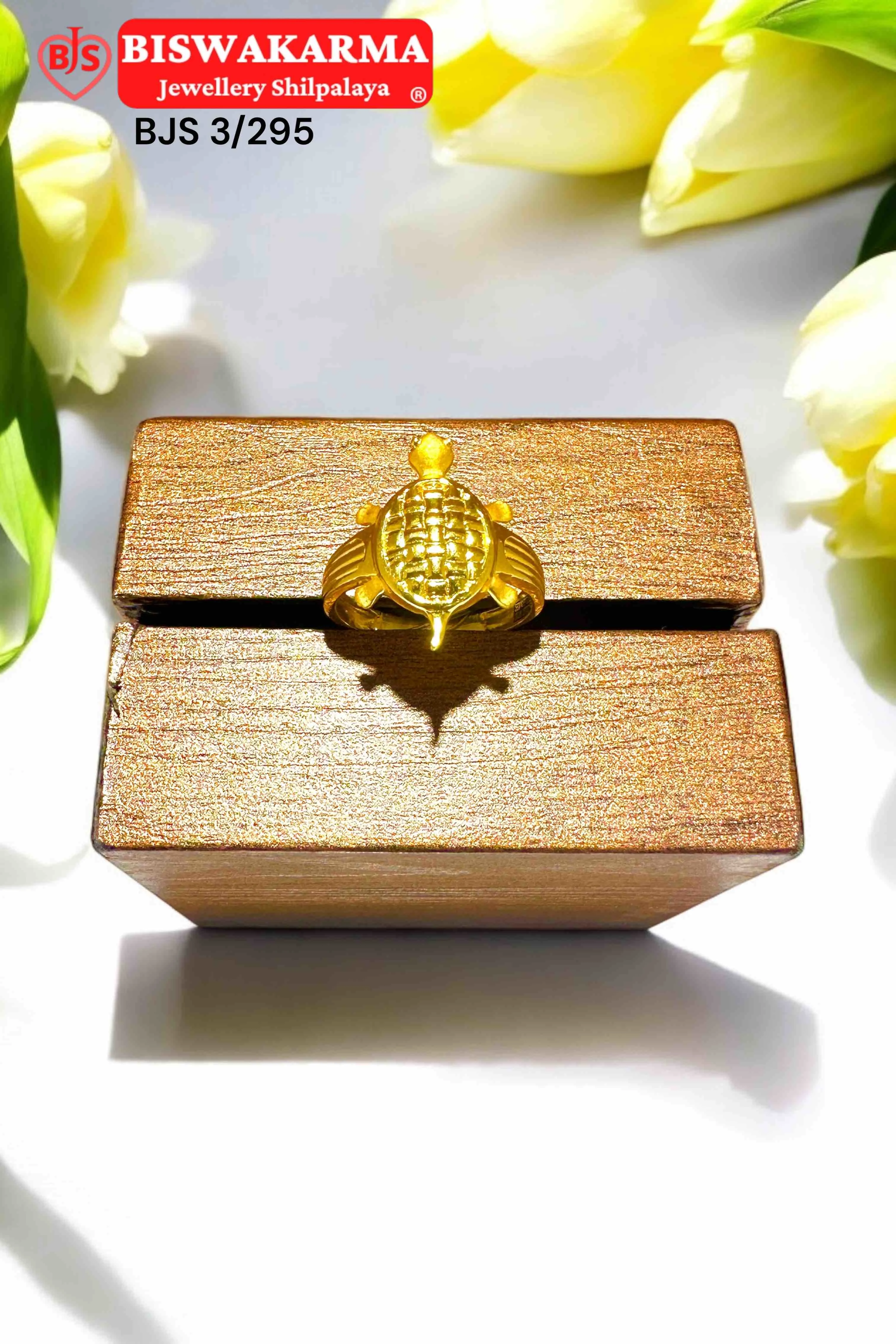 3/295 Turtle Design Gold Men's Ring