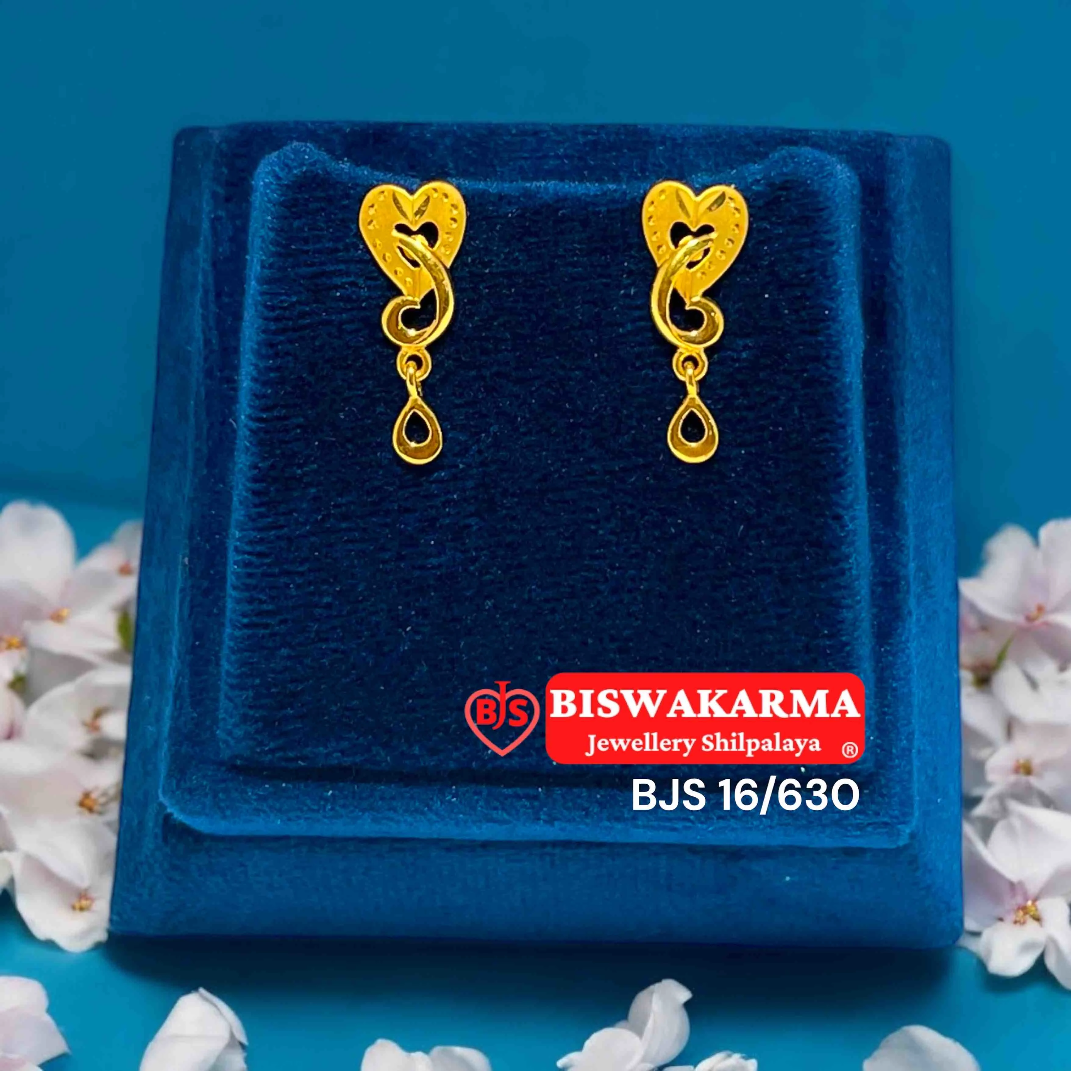 16/630 Heart Drop Tops Earring