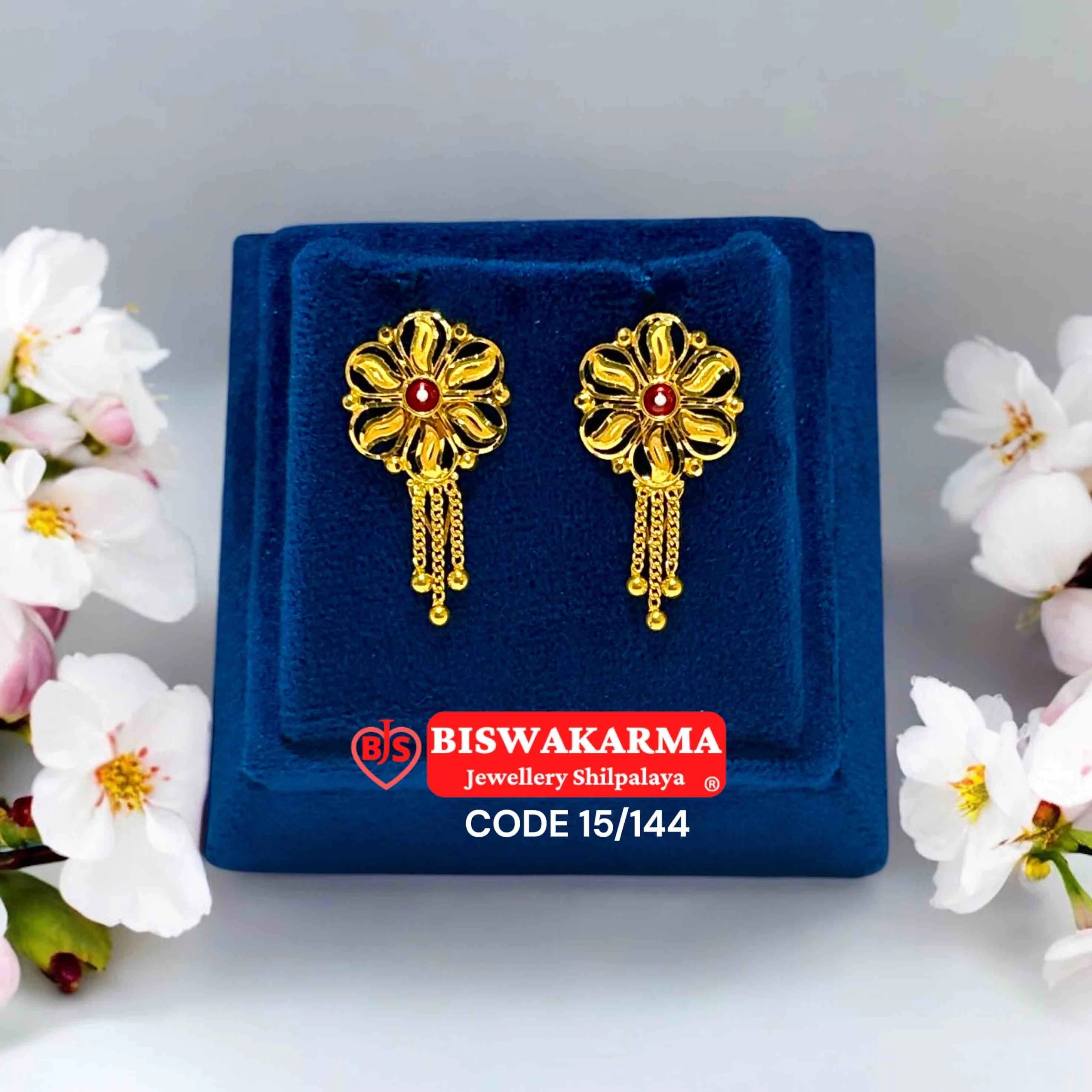 15/144 Ruby Chain Pasa Earrings