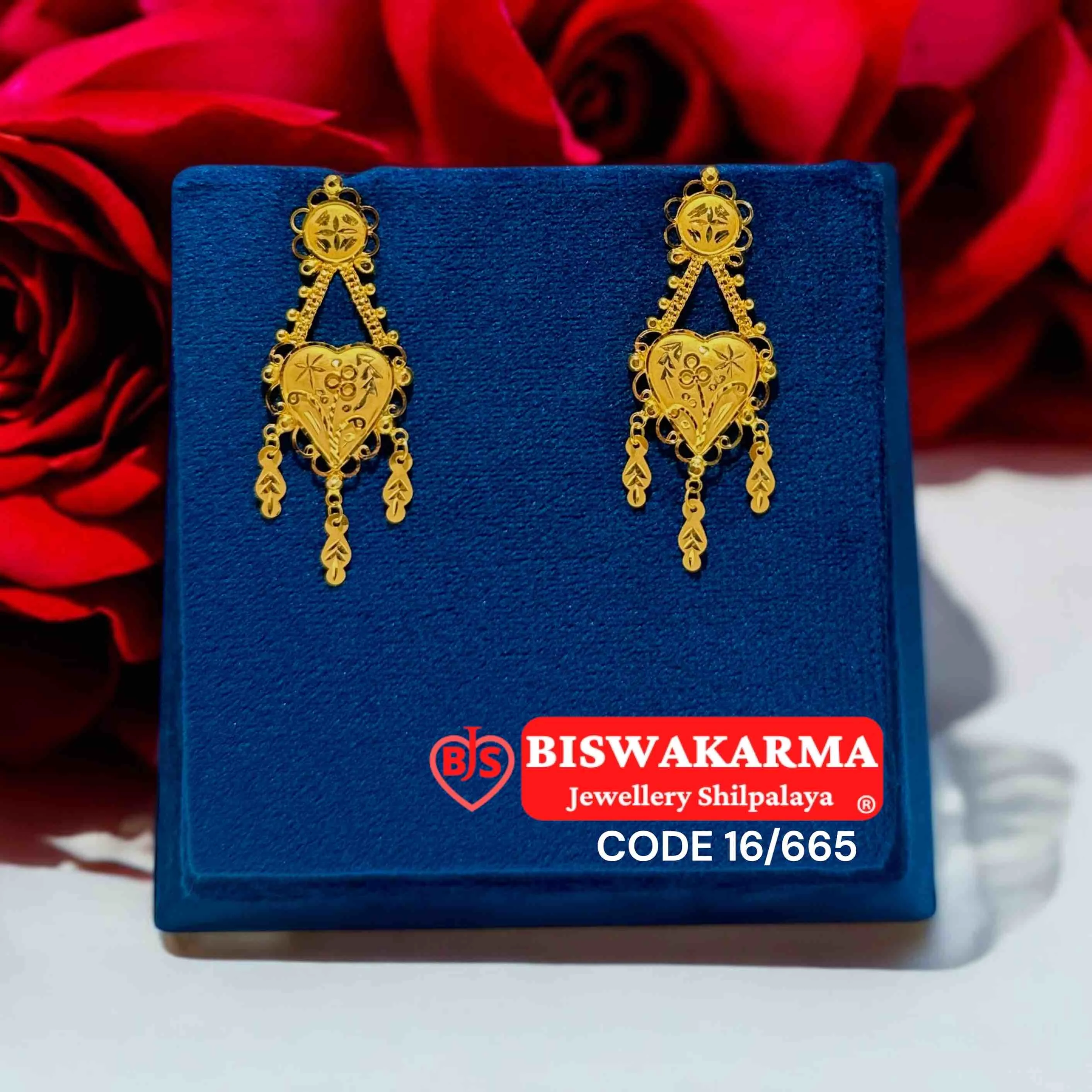 16/665 Royal Heart Drop Earrings