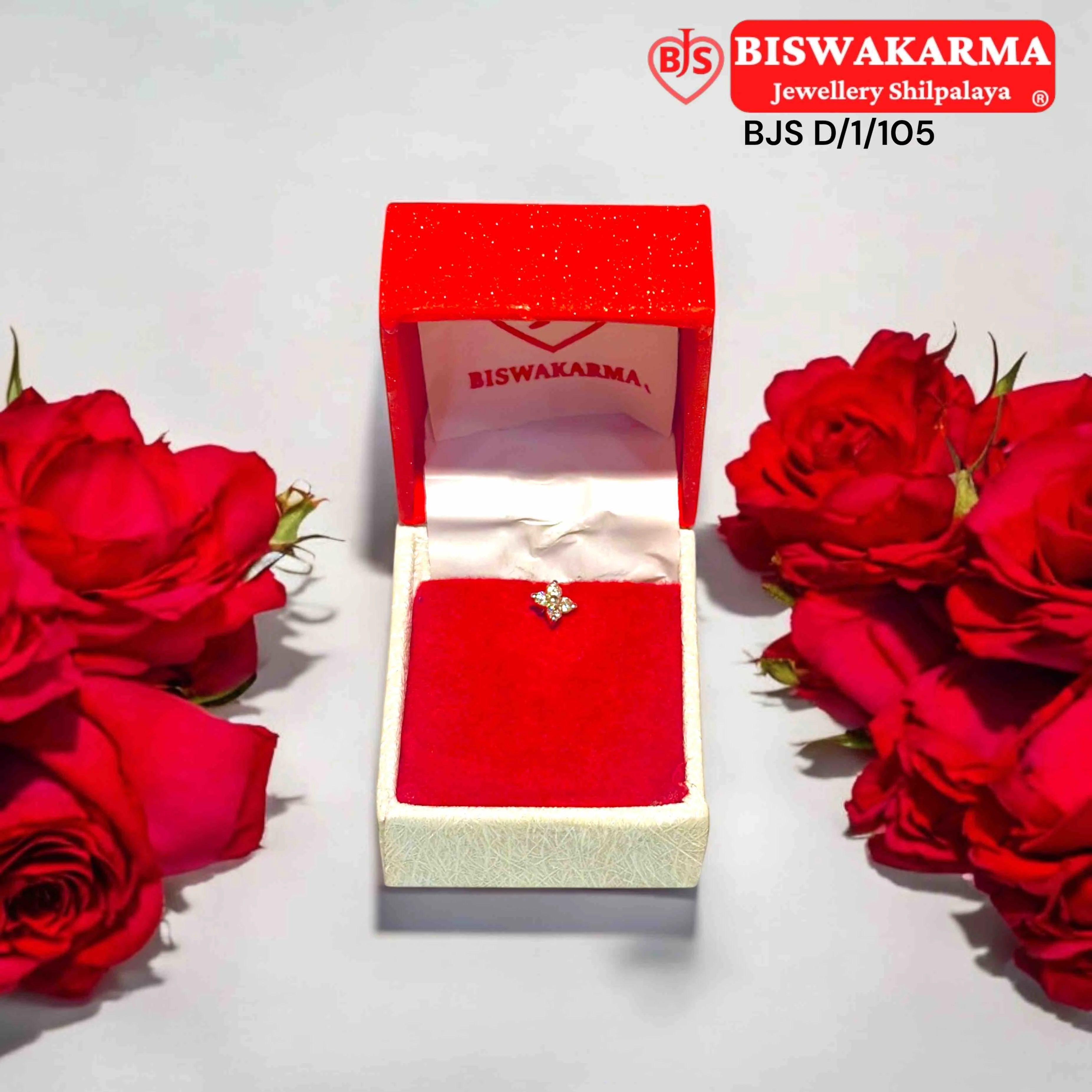 D/1/105 Floral Grace Diamond Nose Pin