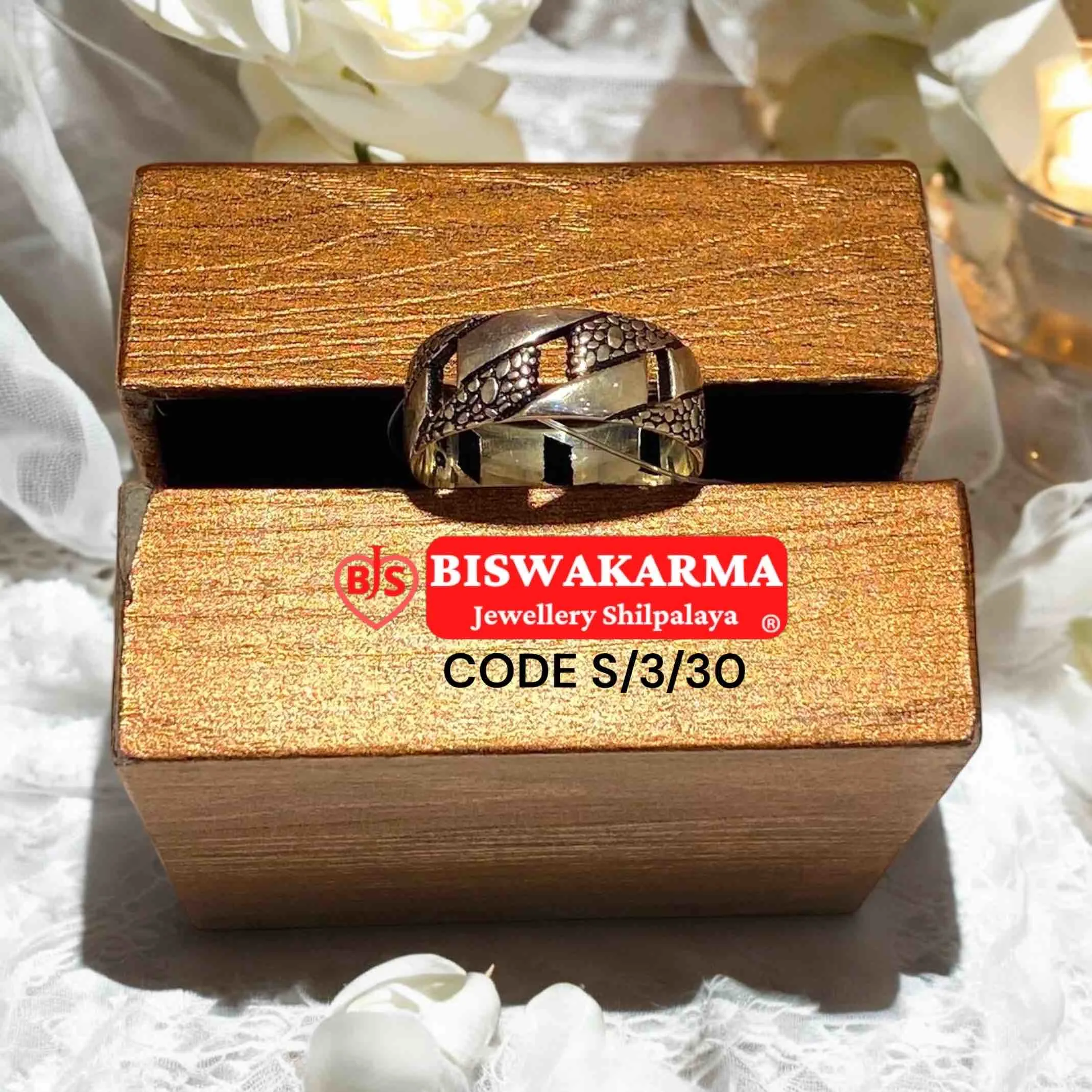 S/3/30 Crossline Bold Silver Ring
