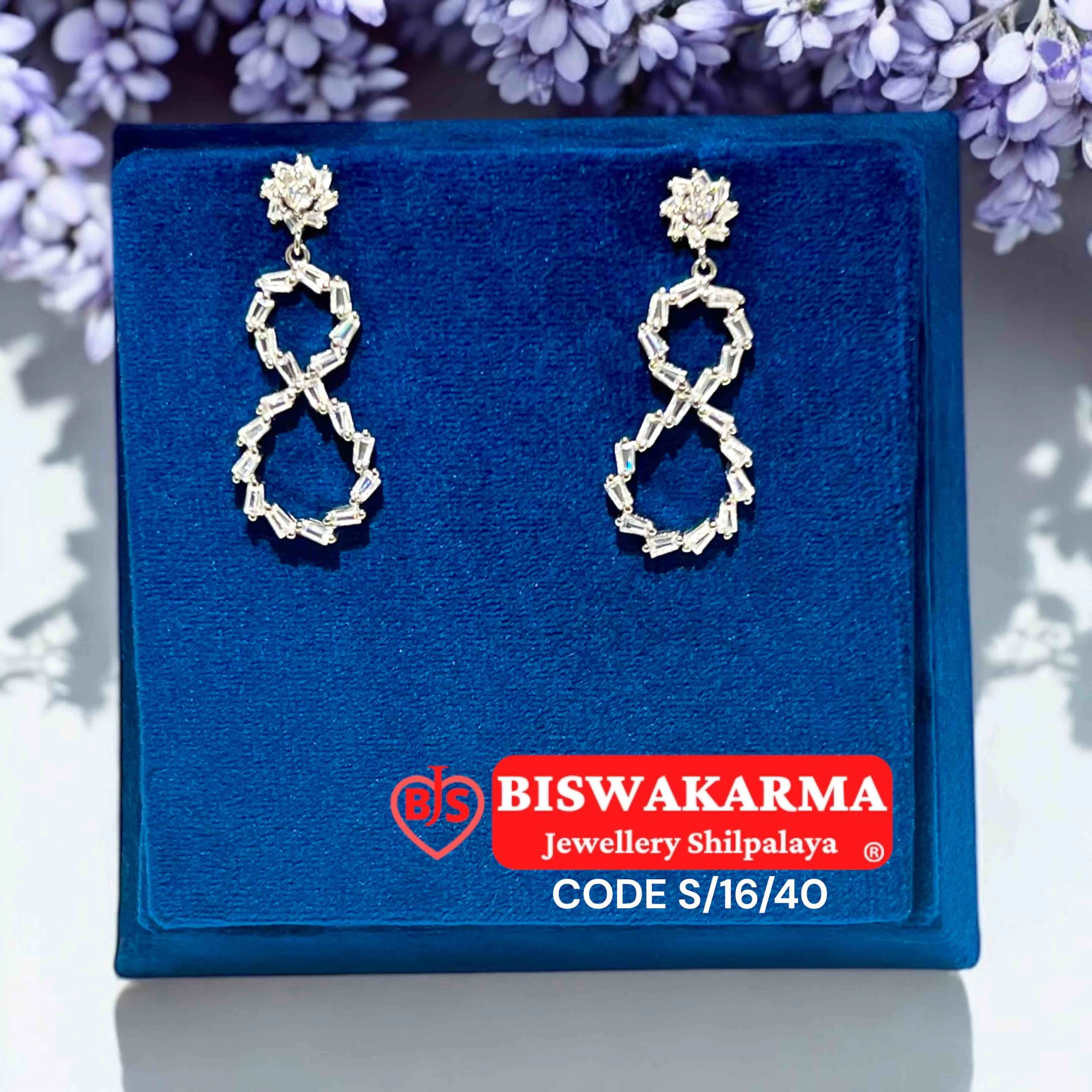 S/16/40 Crystal Loop Bloom Earrings