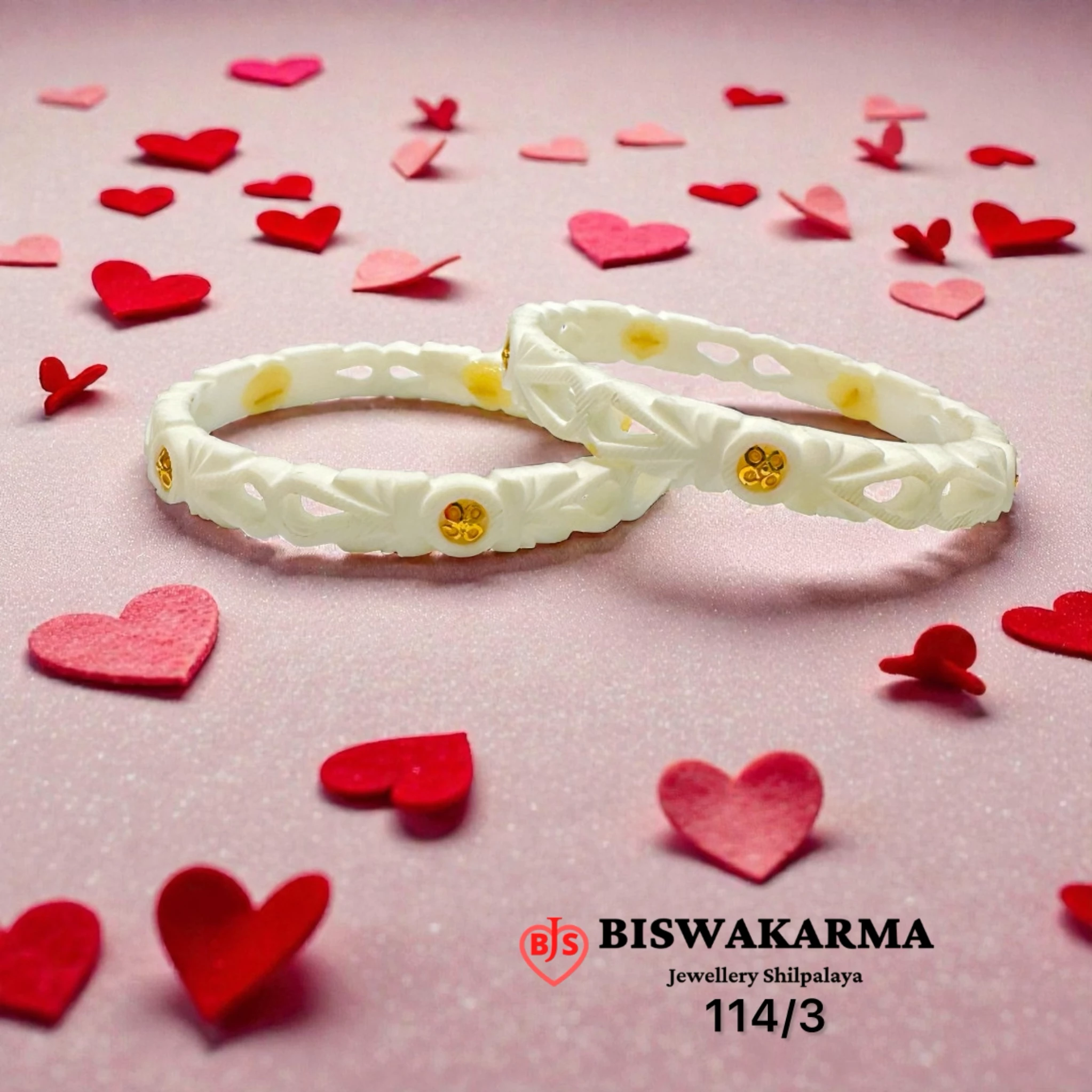 114/3 Gold Floral Cutwork Sakha