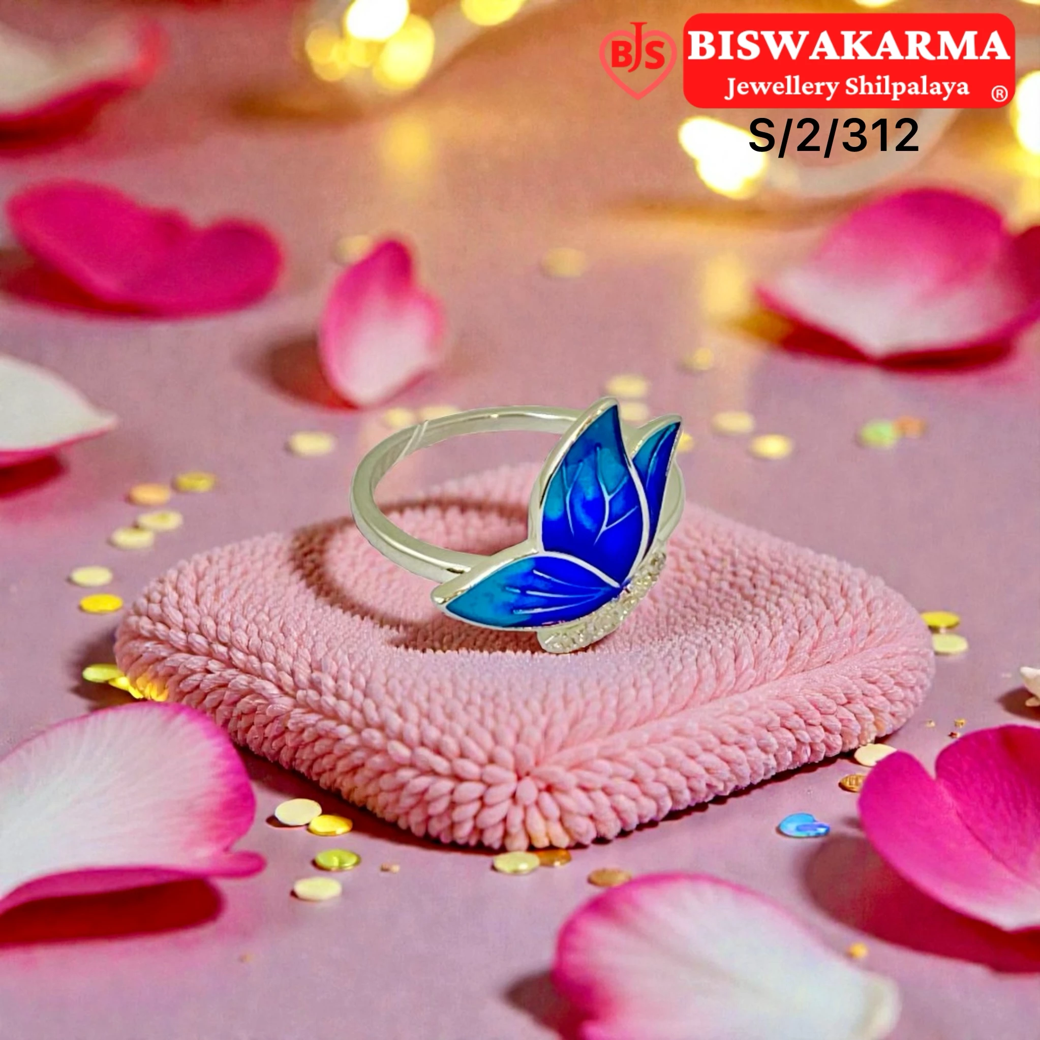 S/2/312 Butterfly Wing Ladies Ring