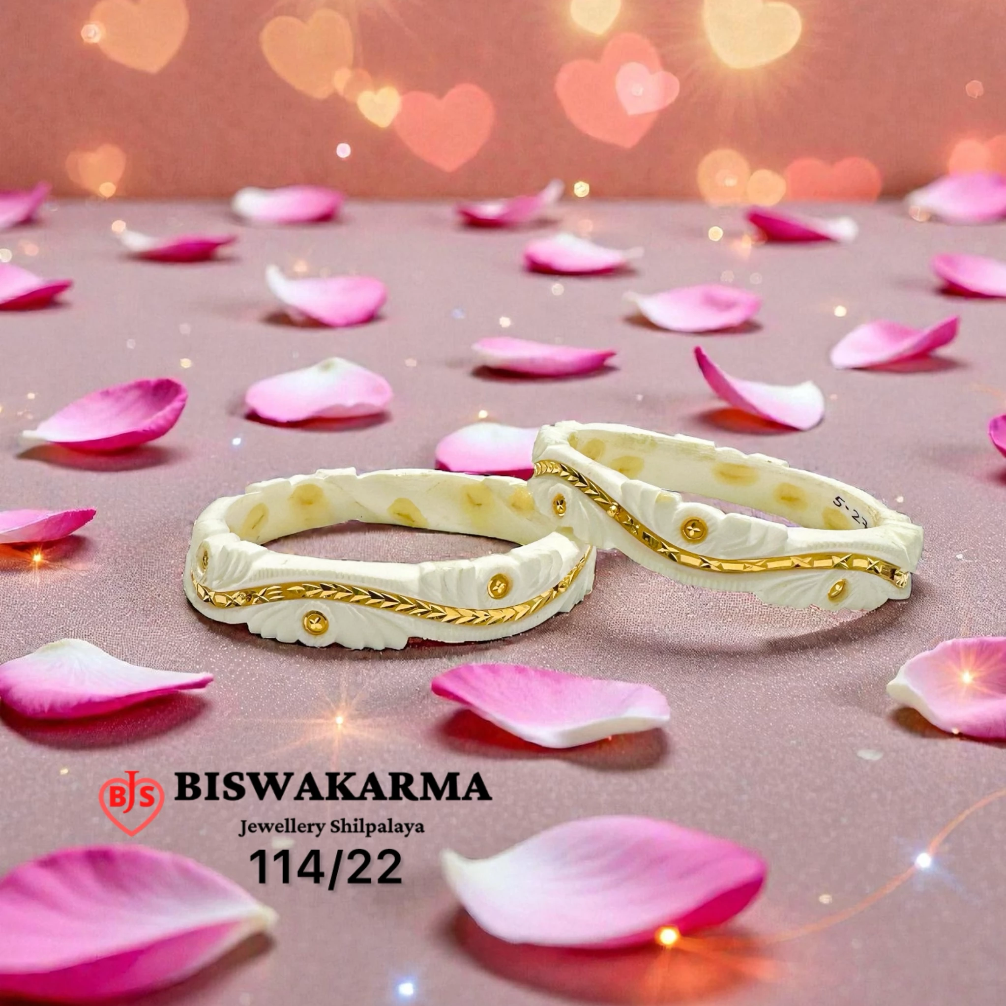 114/22 Twist Leaf Design Sankha