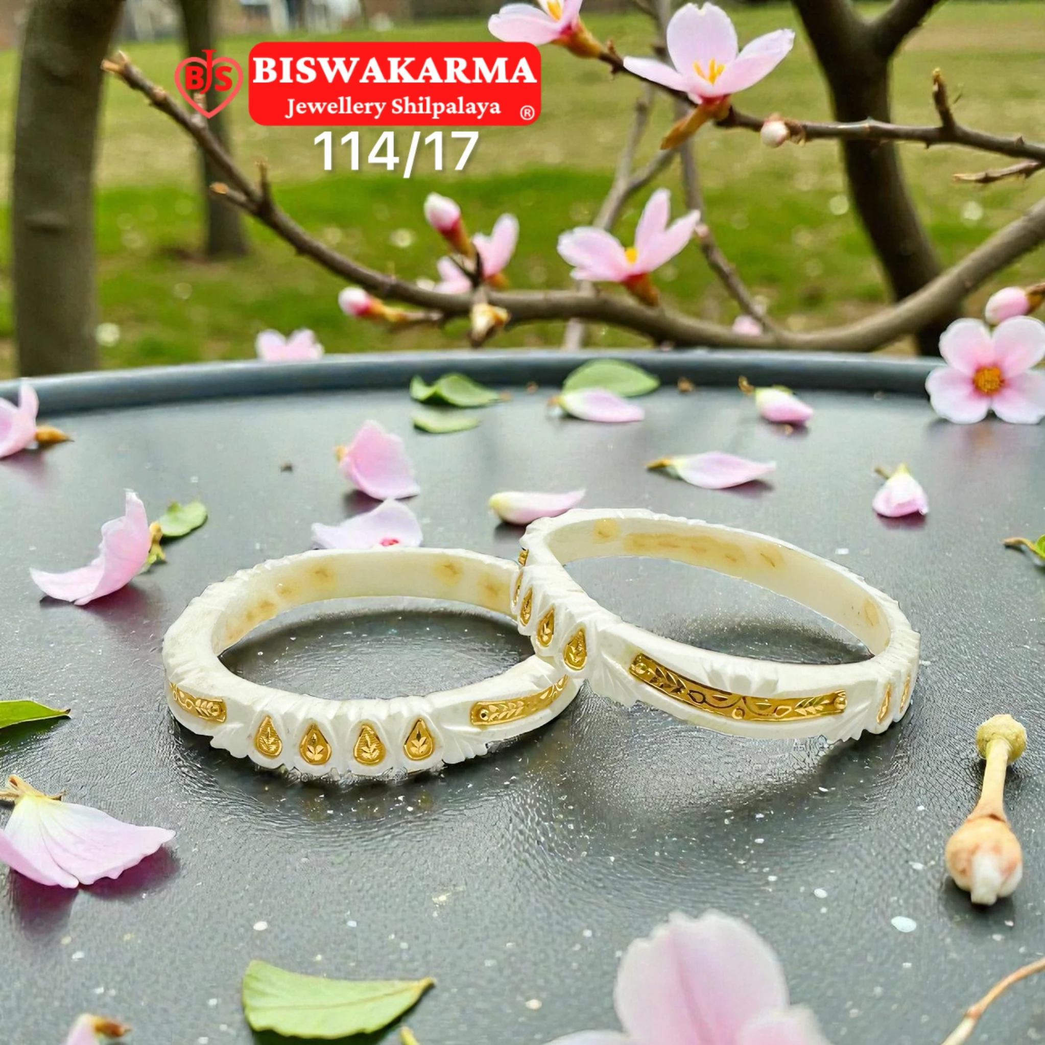 114/17 Petal Drop Design Sankha