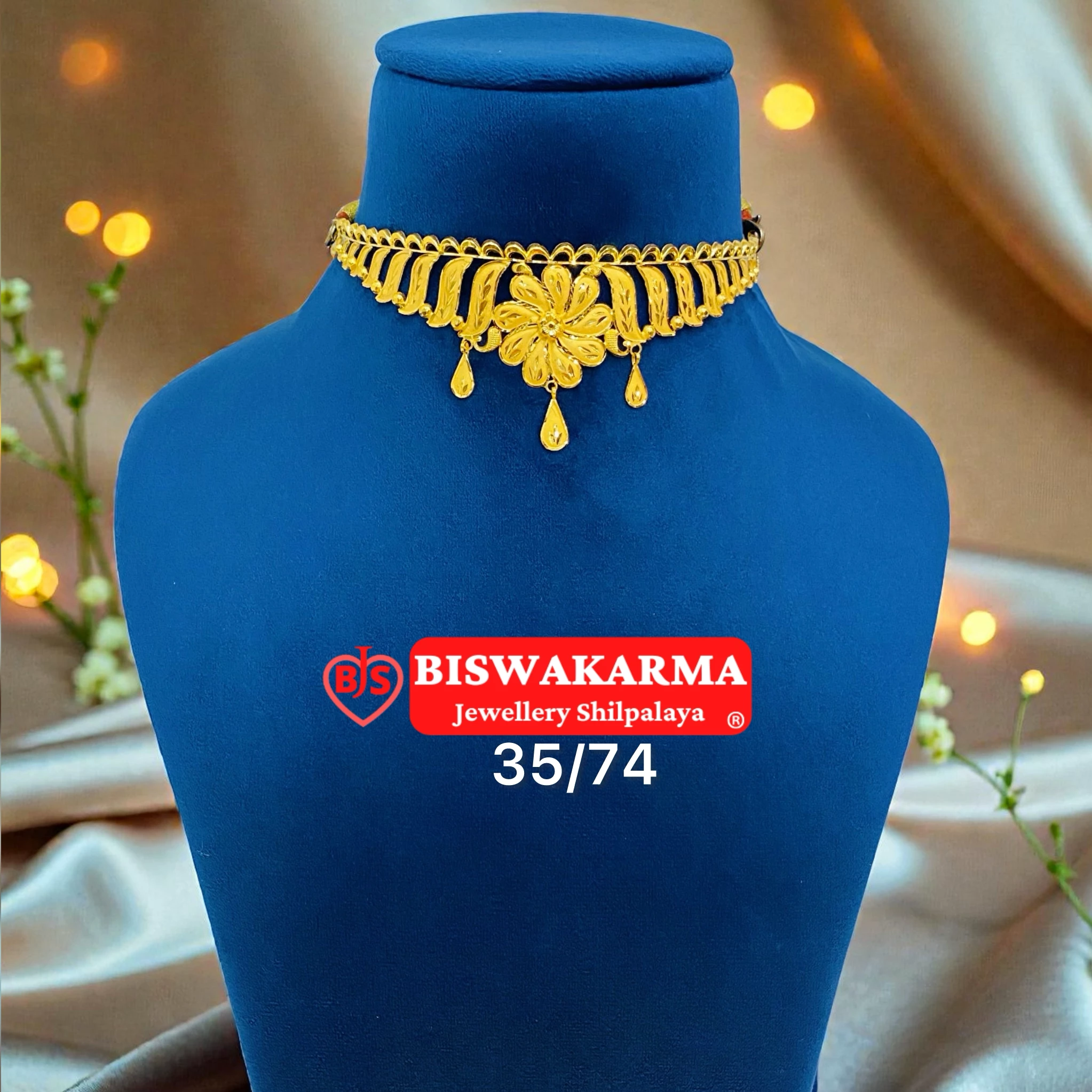 35/74 Pushpa Triple Kolshi Choker