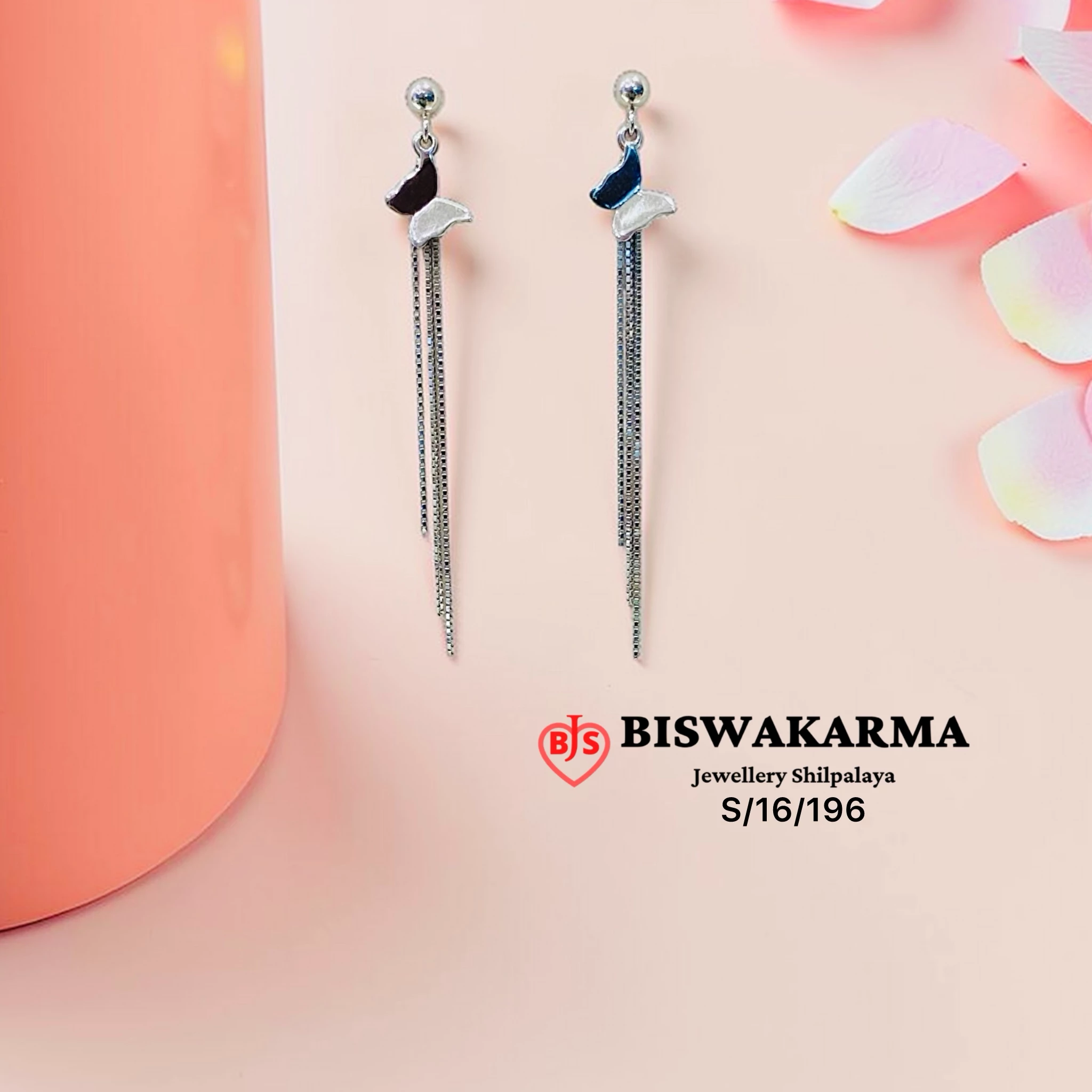 S/16/196 Drift Tassel Silver Earring