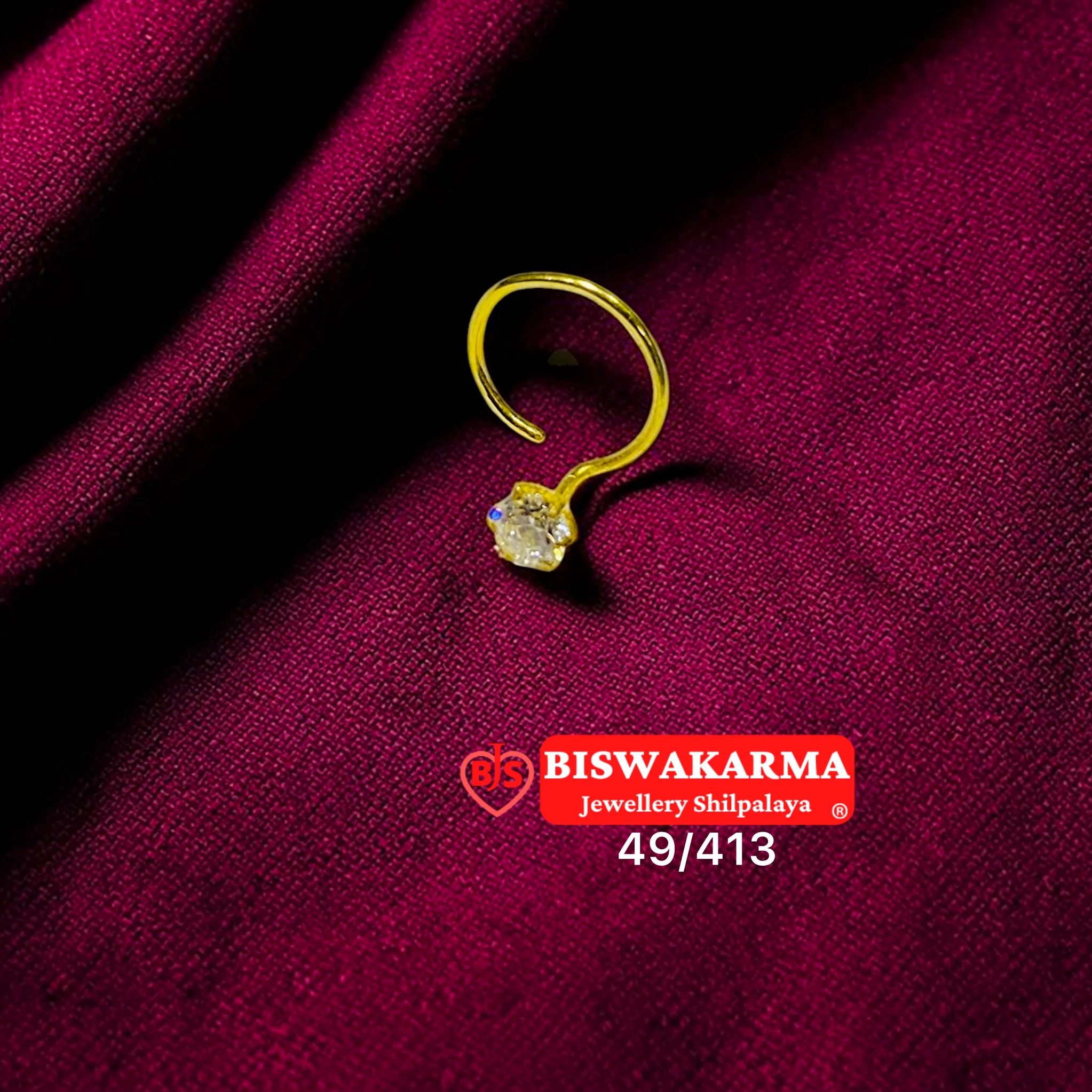 49/413 Star Loop Nosepin 14 K