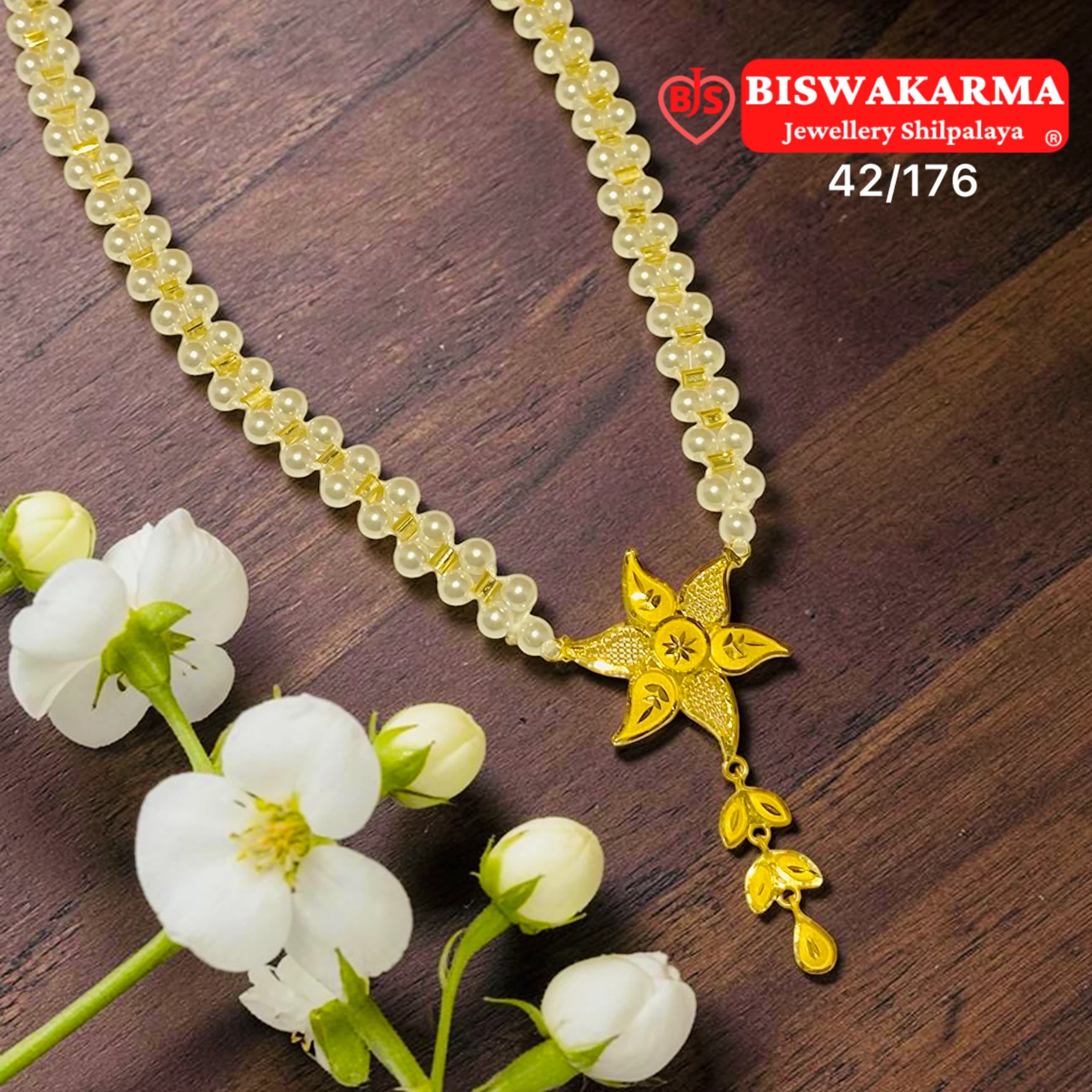 42/176 Blossom Drop Pearl Necklace